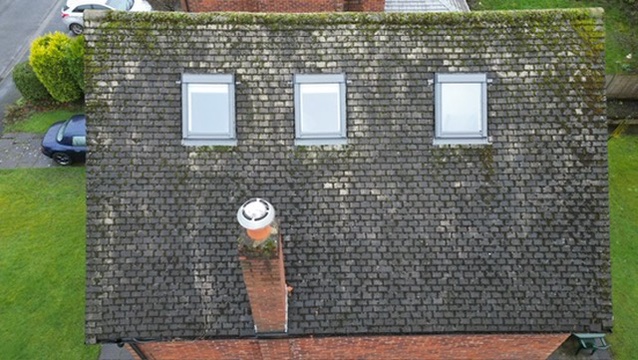 drone roof survey - Residential roof inspection by Aerial Motion Photography